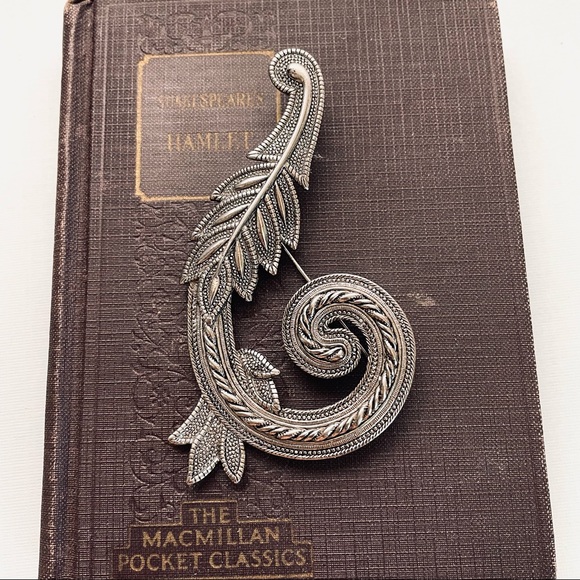 Vintage Jonette JJ silver Floral Brooch signed - Picture 3 of 8